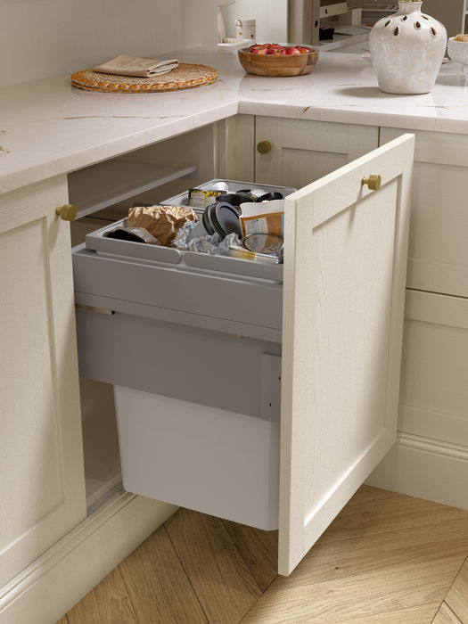 Newcombe kitchen in Taupe Grey and Light Grey by Potters Interiors in Gravesend.