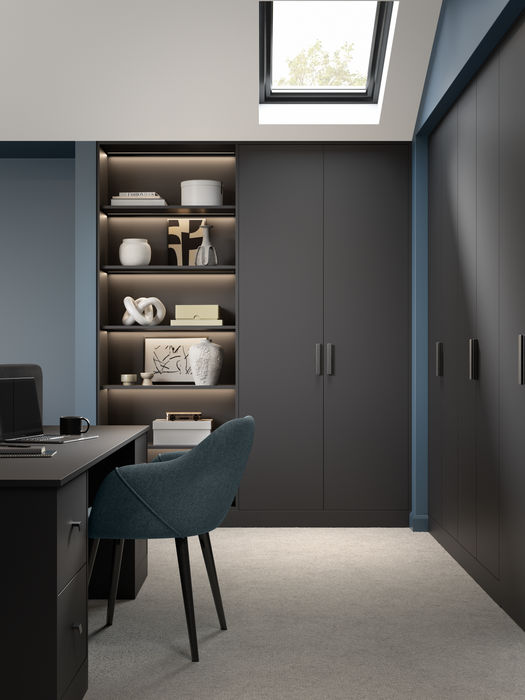Zola Matte kitchen in Graphite by Potters Interiors in Gravesend.