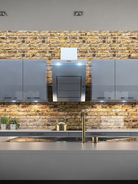 Zola Gloss kitchen in Dust Grey by Potters Interiors in Gravesend.