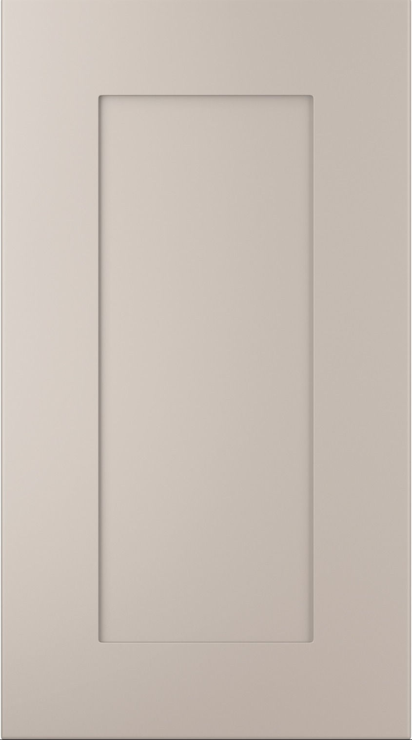 Georgia kitchen door in Cashmere, available from Potters Interiors in Gravesend.