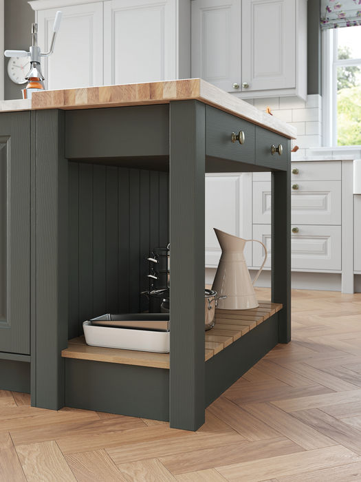 Jefferson kitchen in Gunmetal Grey and Light Grey by Potters Interiors in Gravesend.