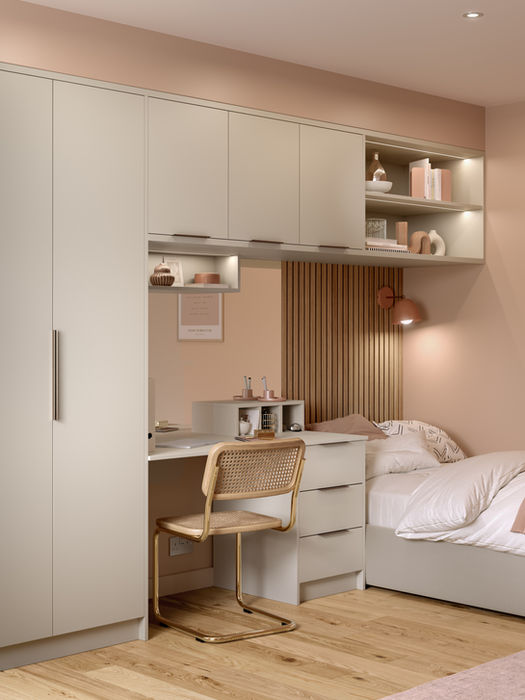 Zola Matte kitchen in Cashmere by Potters Interiors in Gravesend.