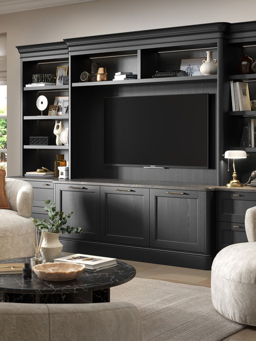 Lawrenson kitchen in Cannon Black by Potters Interiors in Gravesend.
