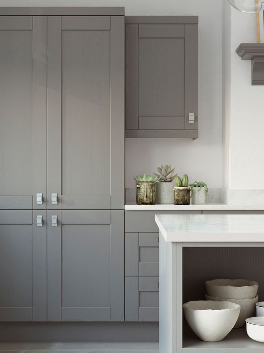 Kensington kitchen in Dust Grey by Potters Interiors in Gravesend.