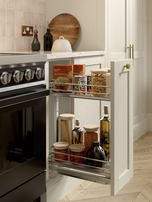 Newcombe kitchen in Taupe Grey by Potters Interiors in Gravesend.