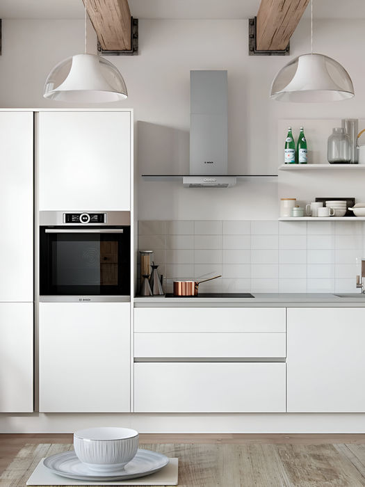 Zola Soft-Matte kitchen in White by Potters Interiors in Gravesend.