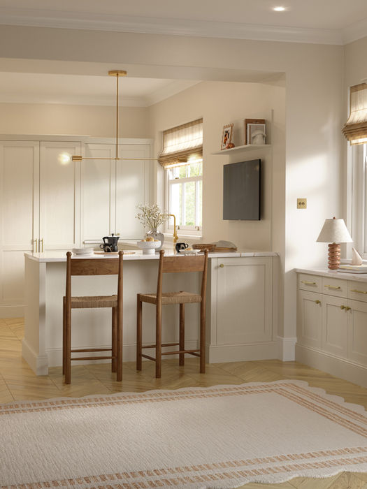 Newcombe kitchen in Taupe Grey by Potters Interiors in Gravesend.
