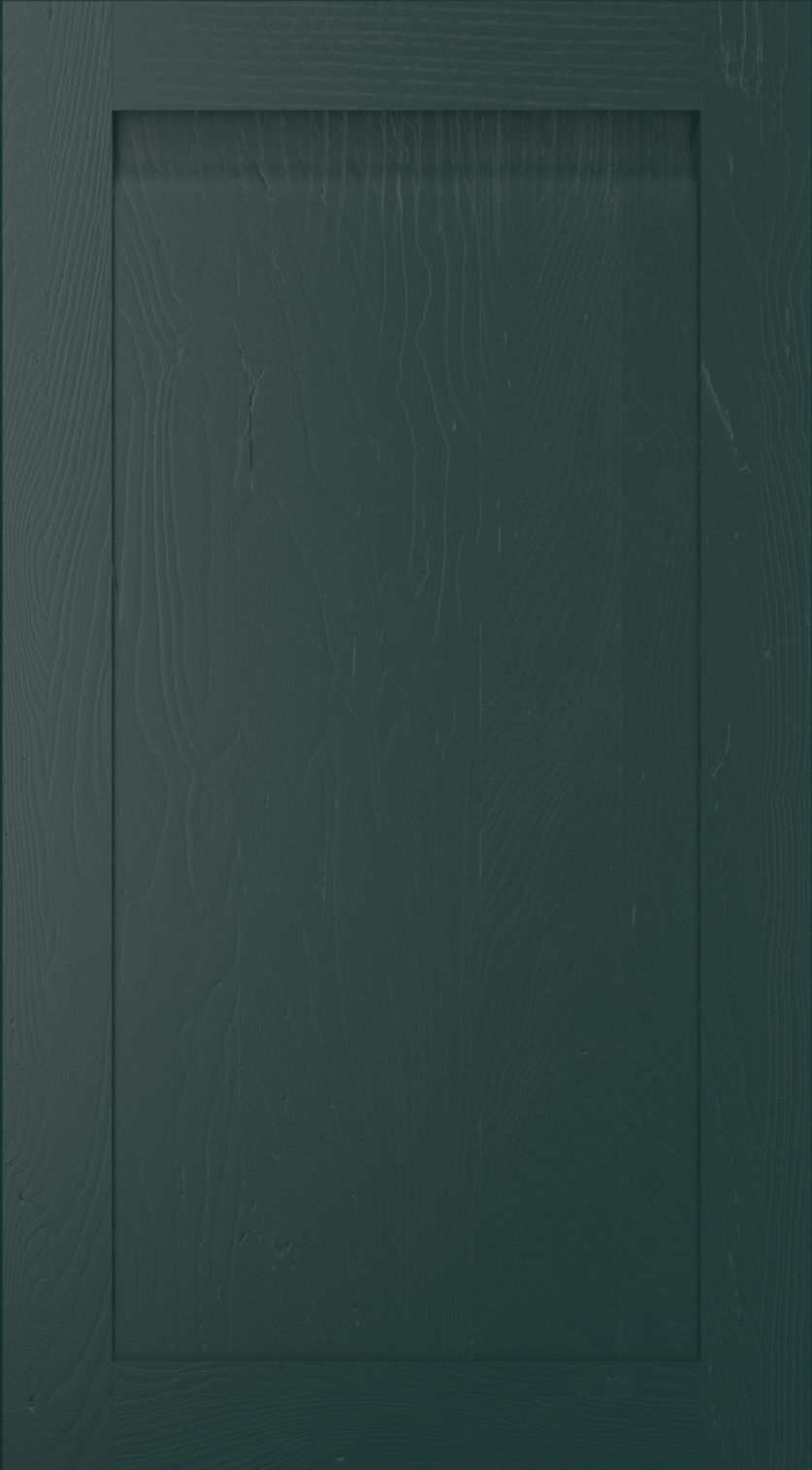 Harborne kitchen door in Deep Forest, available from Potters Interiors in Gravesend.