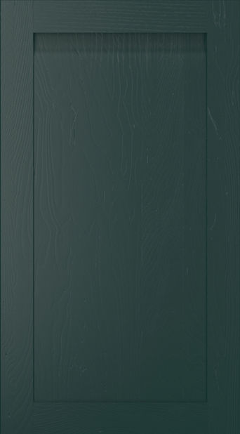 Harborne kitchen door in Deep Forest, available from Potters Interiors in Gravesend.