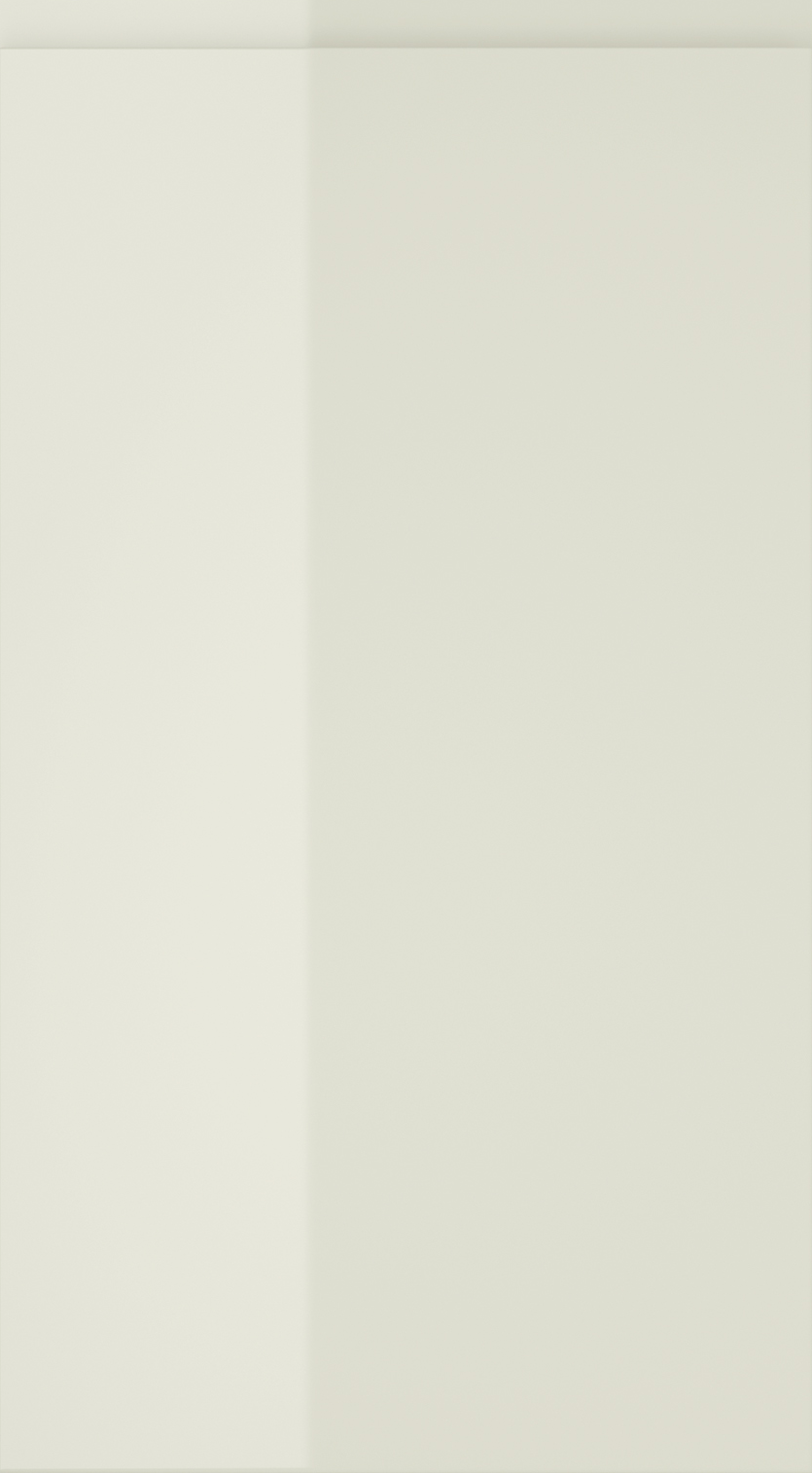 Strada Gloss kitchen door in Porcelain, available from Potters Interiors in Gravesend.