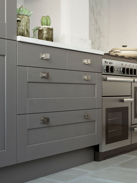 Kensington kitchen in Dust Grey by Potters Interiors in Gravesend.