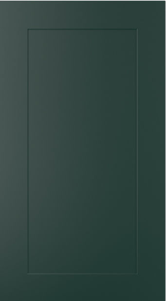 Clifden kitchen door in Deep Forest, available from Potters Interiors in Gravesend.