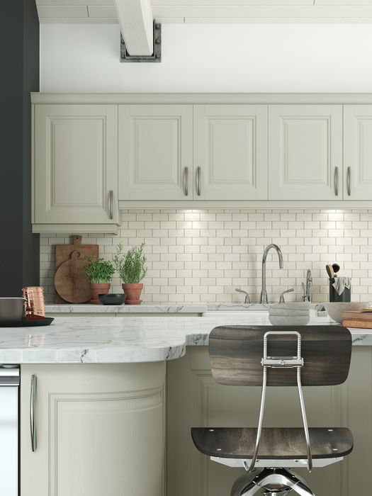 Jefferson kitchen in Mussel by Potters Interiors in Gravesend.