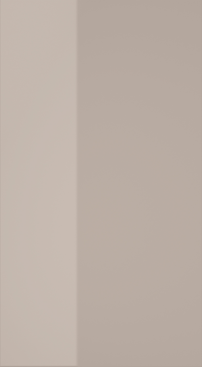 Zola Gloss kitchen door in Cashmere, available from Potters Interiors in Gravesend.