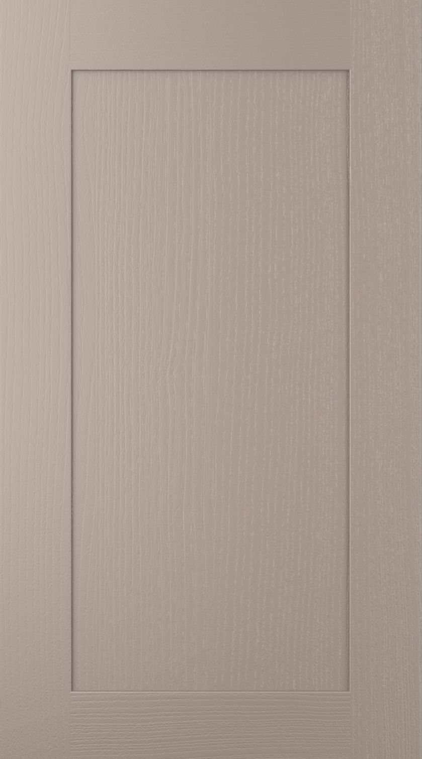 Aldana kitchen door in Stone Grey, available from Potters Interiors in Gravesend.
