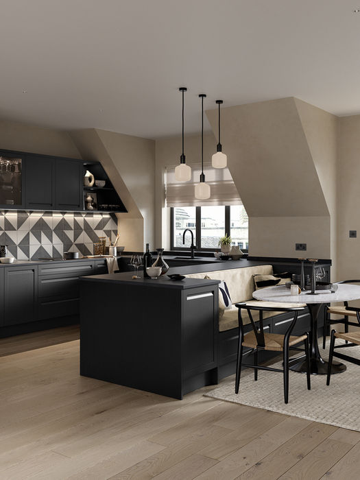Harborne kitchen in Graphite by Potters Interiors in Gravesend.