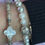 Miniature : Bracelet en Corail Fossile & Trèfle en nacre