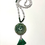 Miniature : Sautoir en Howlite et Jade  & pendentif en jade vert
