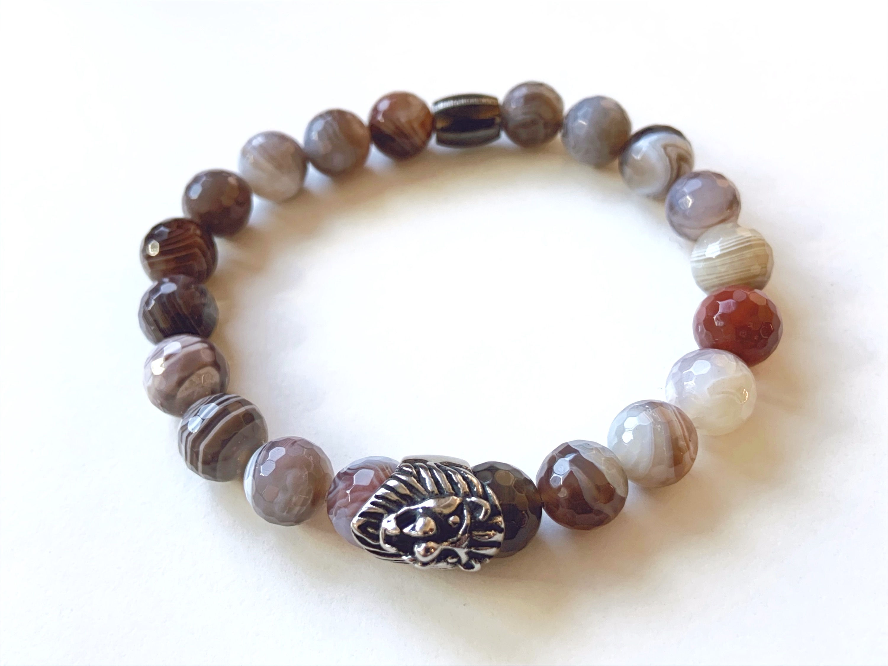 Bracelet en Agate du Botswana Collection BIG LION