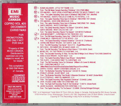 CDPRO Vol. #25 Christmas December CD (1993, Canada)