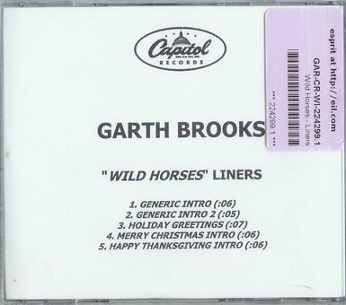 Wild Horses Liners CD-R (2000, USA)