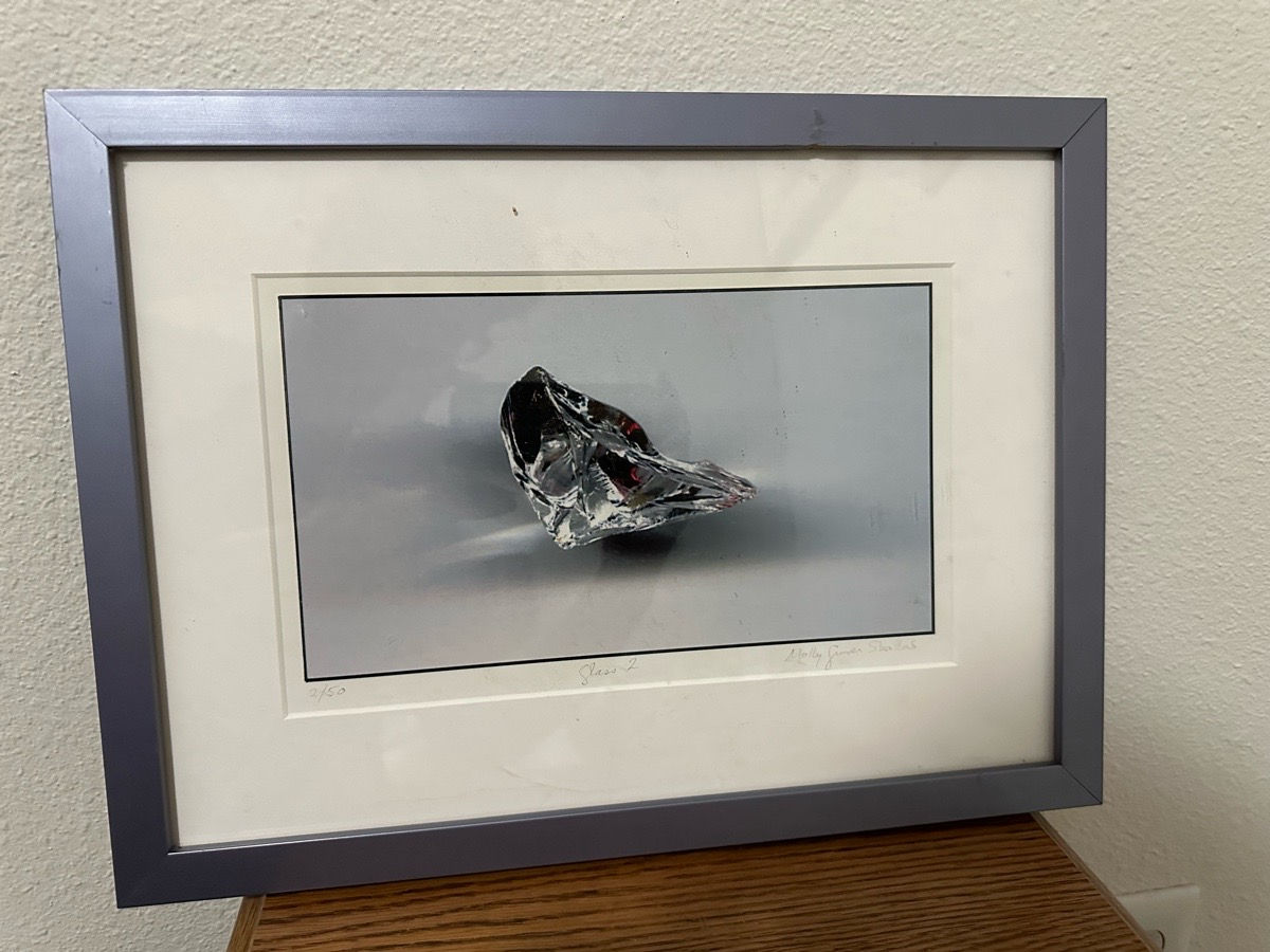 Front of broken glass art print