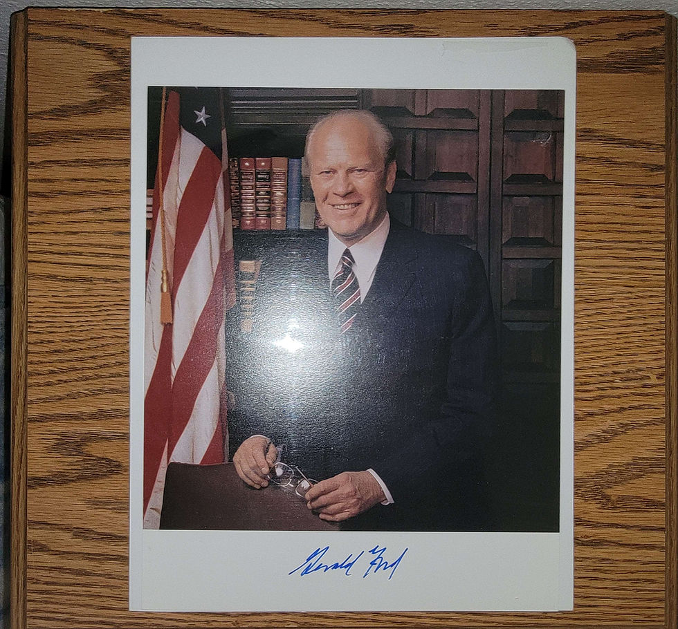 Autograph from president Gerold R ford