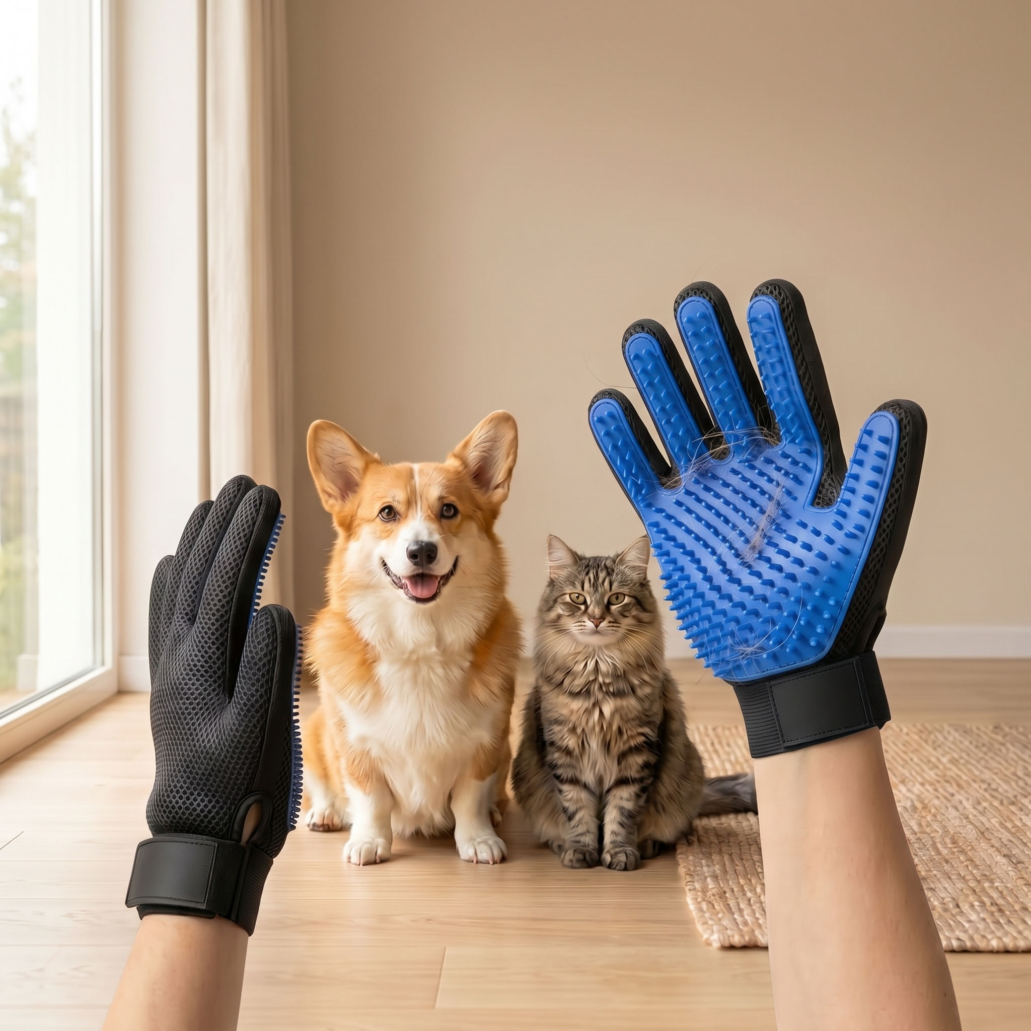 Gentle Pet Grooming & Deshedding Glove