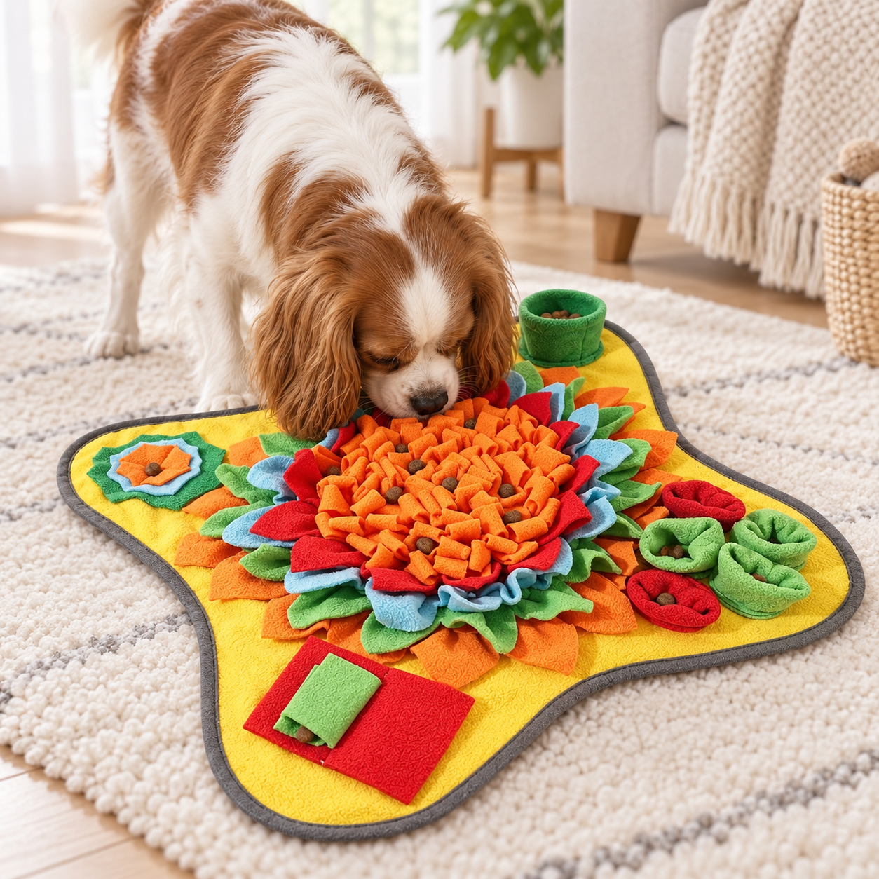 Interactive Dog Snuffle Mat – Slow Feeder & Foraging Toy