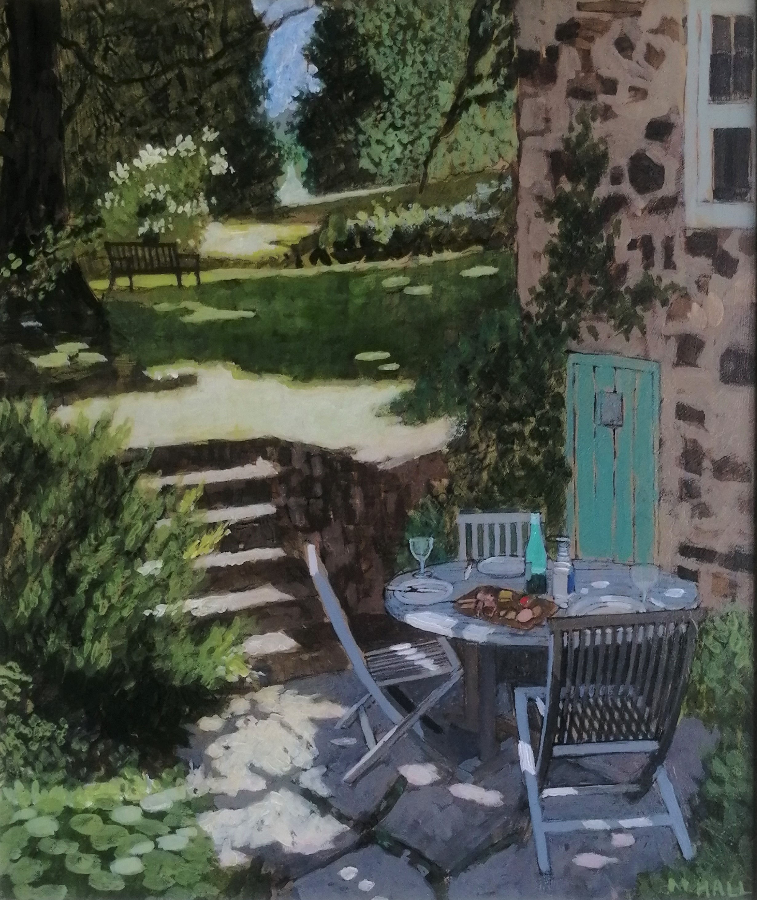 "Lunch on the lower terrace" Mike Hall