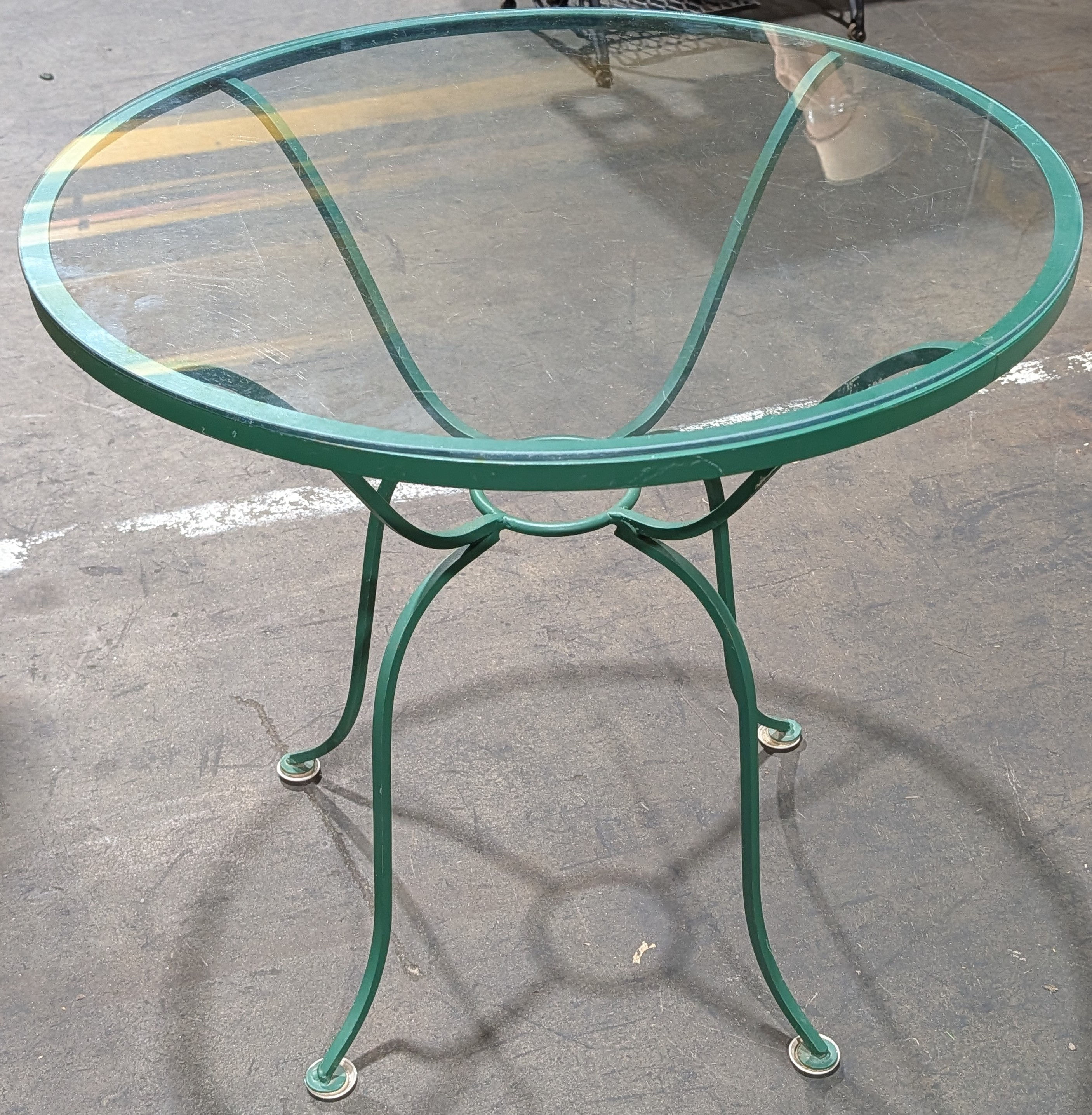 ST-KHD - Green Frame Glass Top Parlor Table
