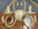 Thumbnail: Medallion Faux Wicker Wall Lamp
