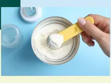 Parent using baby formula.
