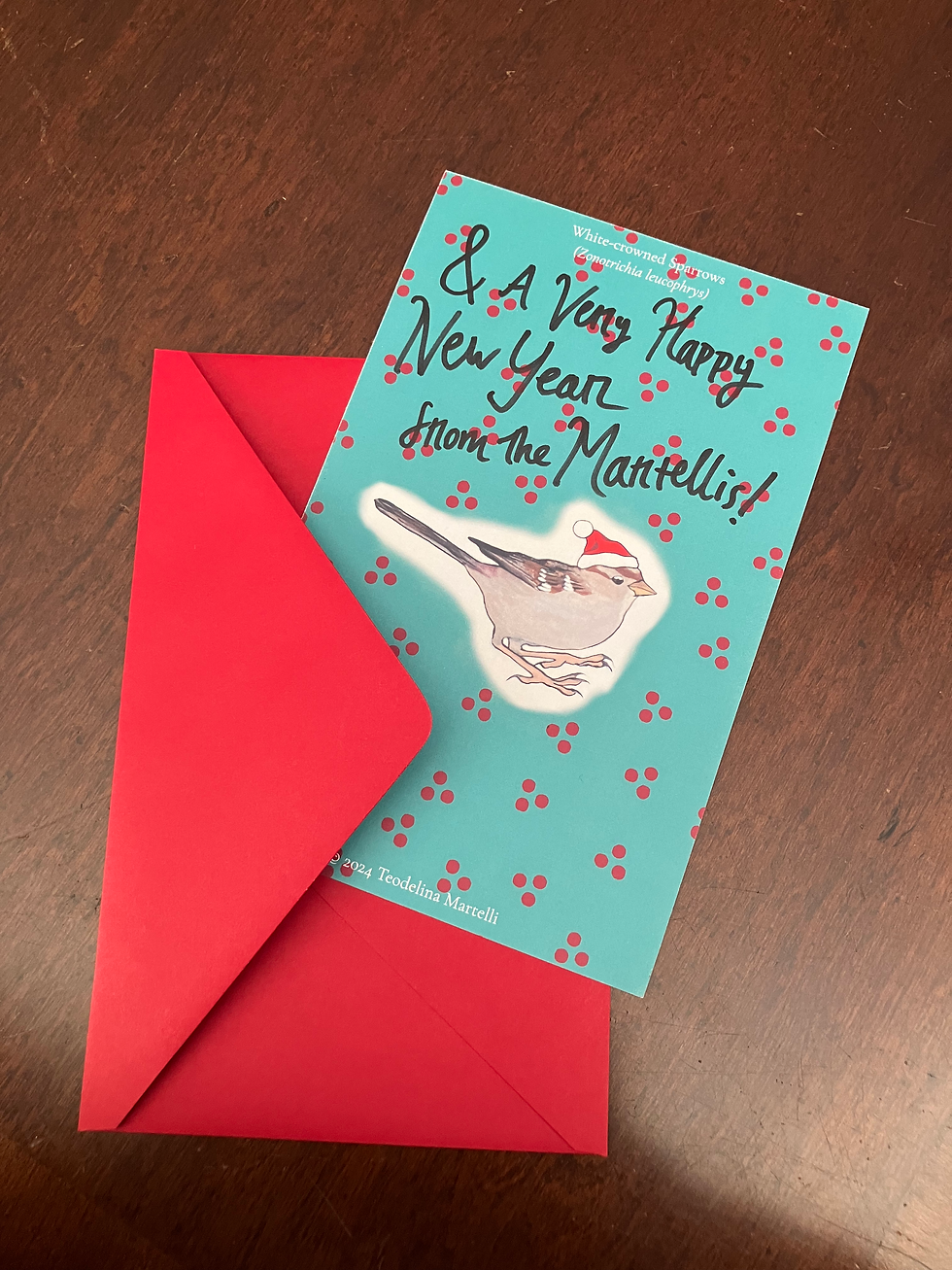 Thumbnail: Carolers Christmas Card Set (Scarlet)