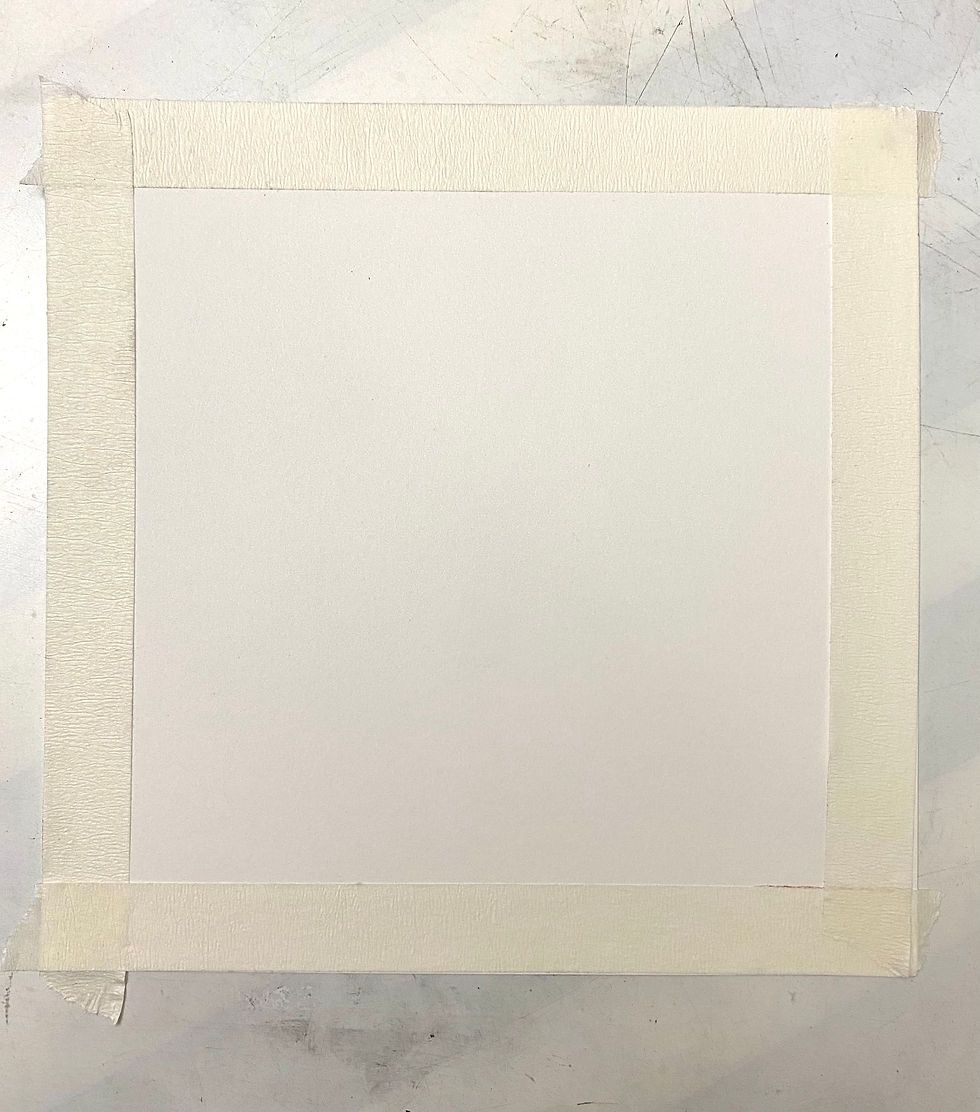 (2) Tape paper edges