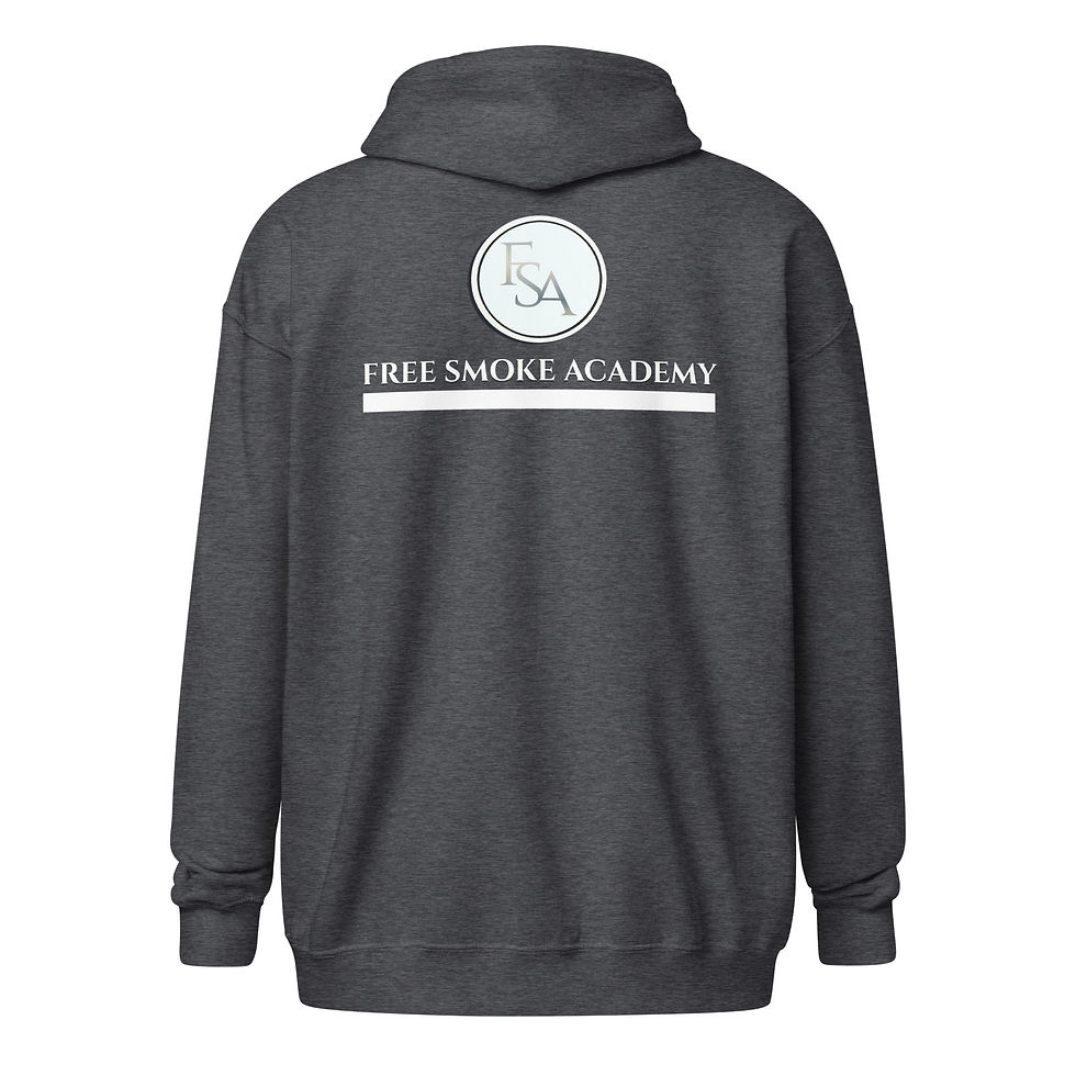 Thumbnail: FREE SMOKE ACADEMY Unisex heavy blend zip hoodie