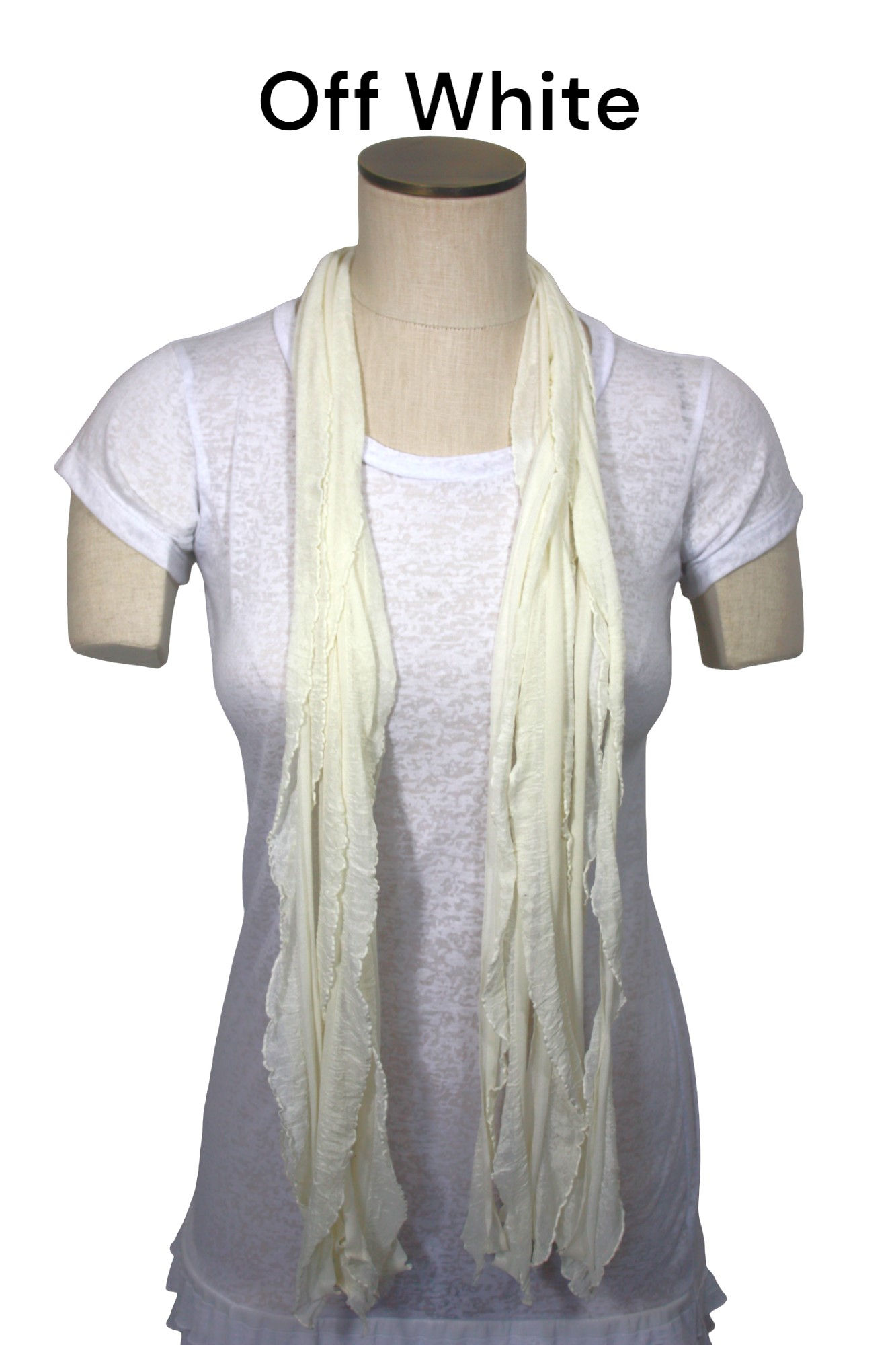 Off White Flutter Scarf