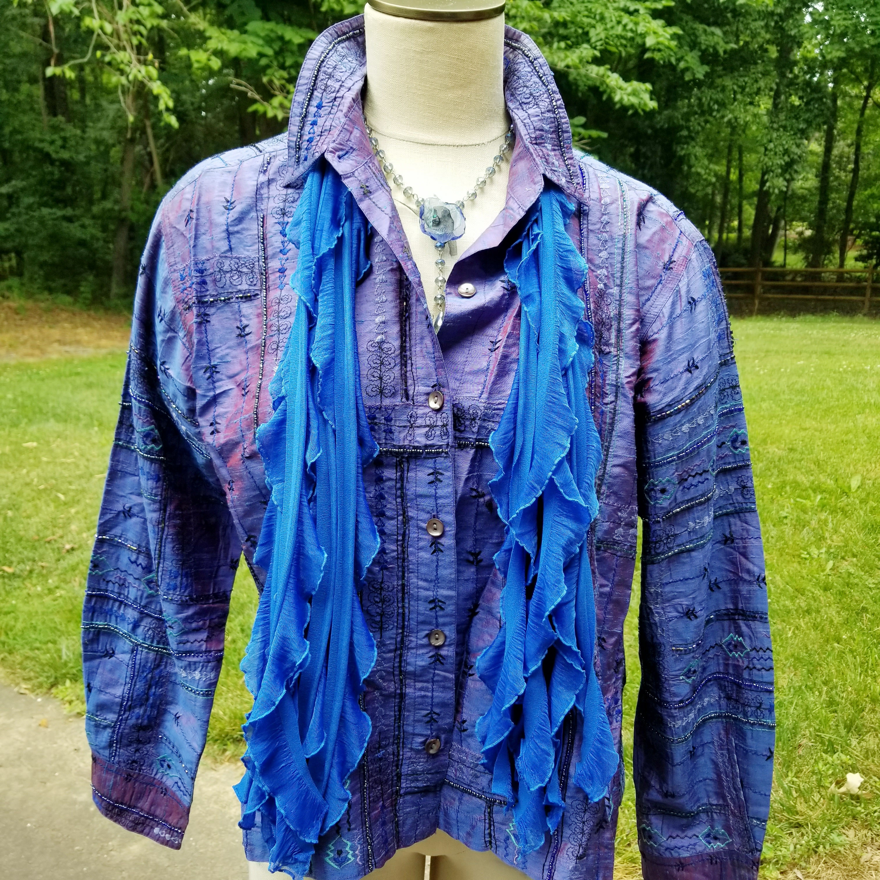 Royal Blue Flutter Scarf