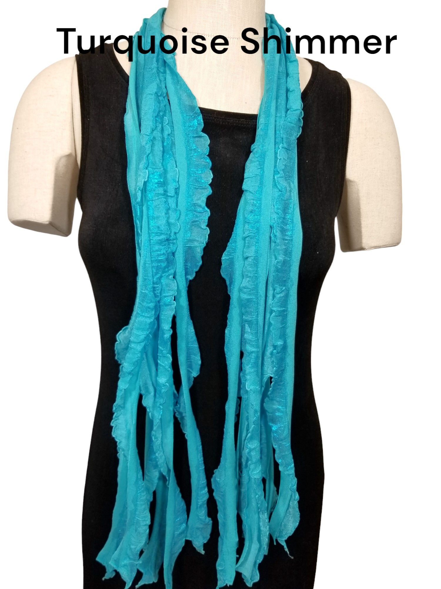 Turquoise Shimmer Flutter Scarf