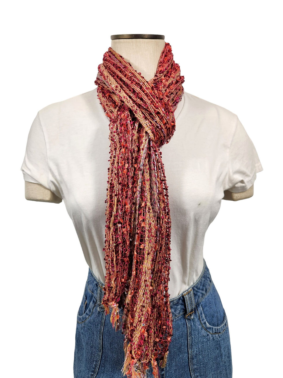 Thumbnail: Red Salmon Purple Gold Stripe Multiway
