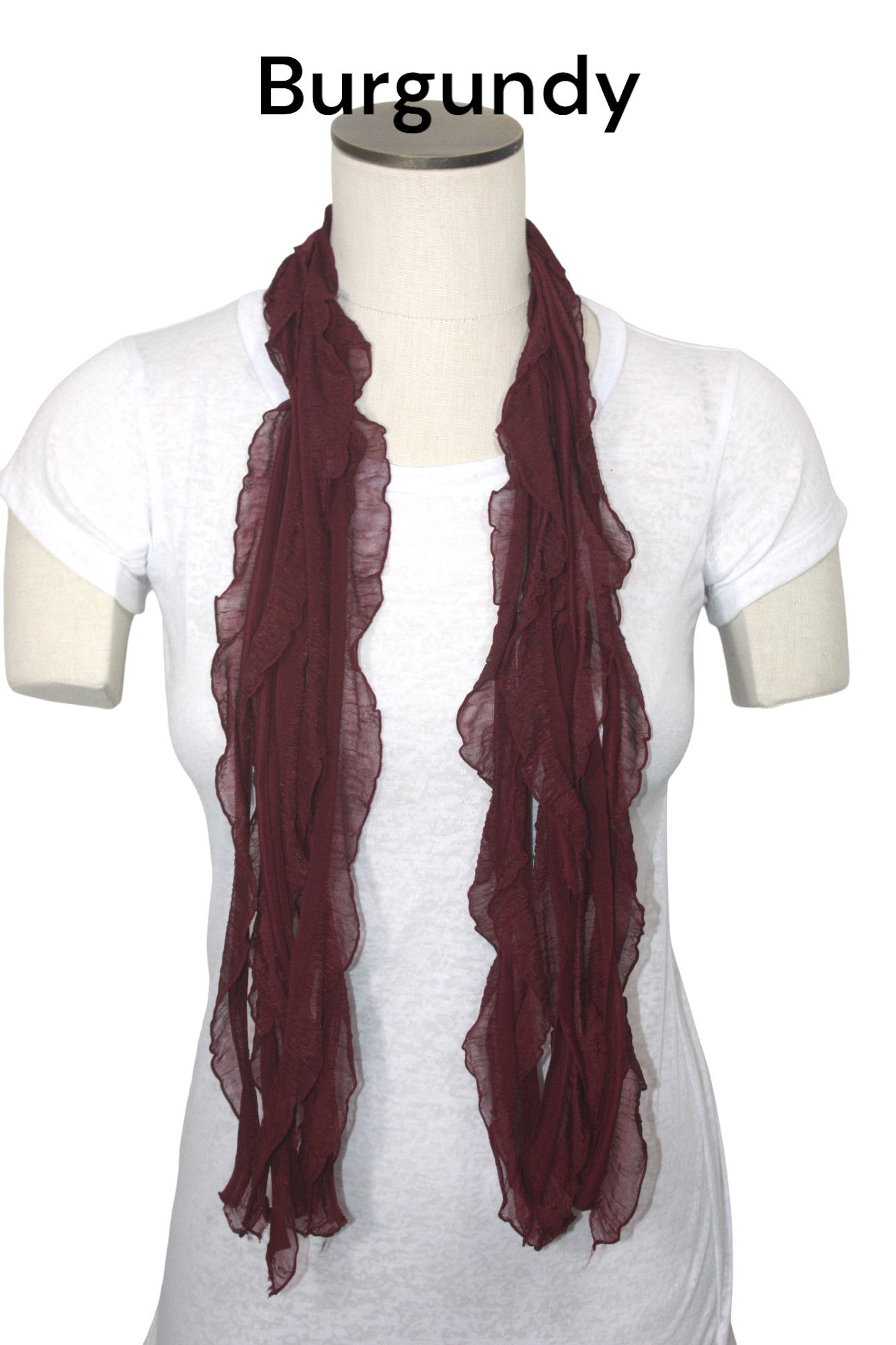 Burgundy Flutter Scarf