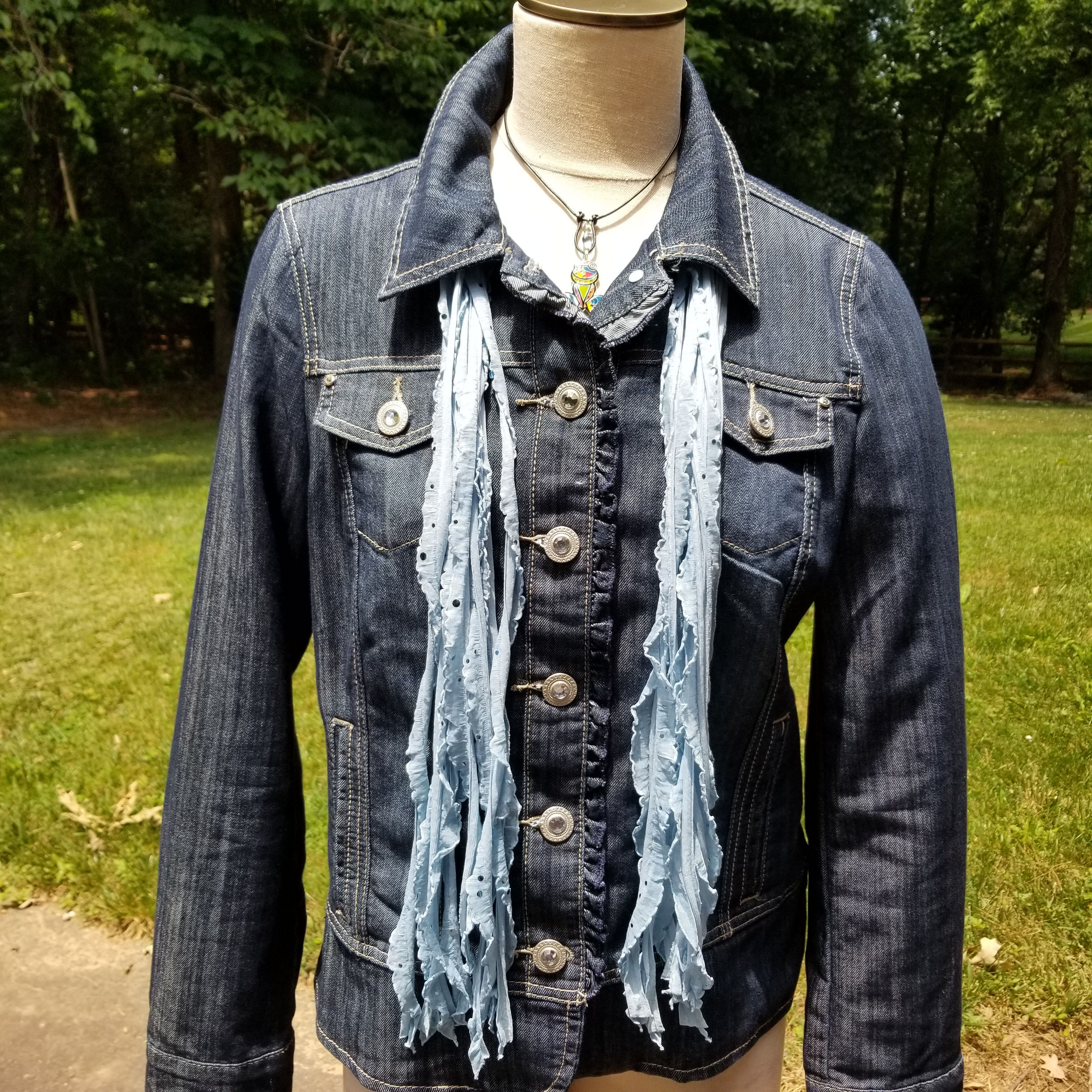 Sky Blue Sequin Flutter Scarf