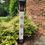 Thumbnail: Purple and Aqua Garden Peace Pole Hand Painted with Solar Light Cap