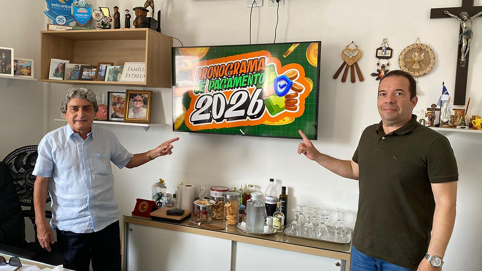 Gestão Gilvandro Estrela garante pagamento em dia no mês de
janeiro e divulga calendário salarial
de 2026