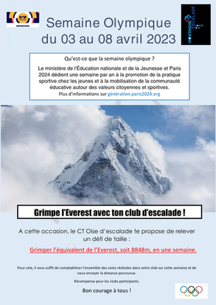 Semaine Olympique - du 3 au 8 avril