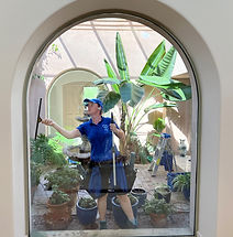 Cleaning a terrarium inside a home at Cobblestone HOA, Catalina Foothills, AZ