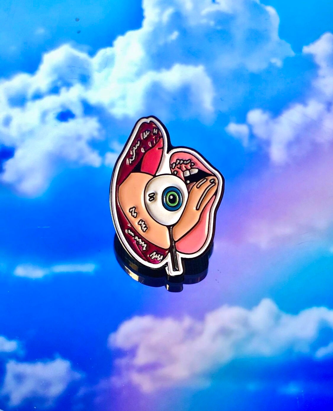 Two Girls One Eye Enamel Pin