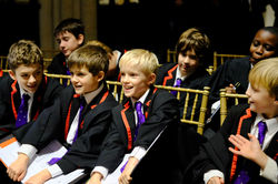 choristers smiling