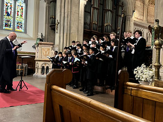 Choir singing in gowns