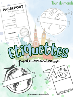 Etiquettes porte-manteaux Tour du monde